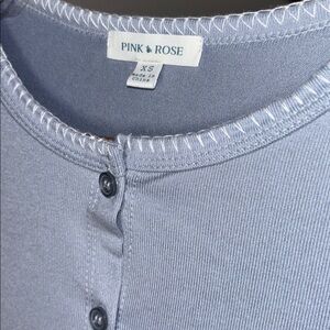 Baby Blue XS Button Down Top